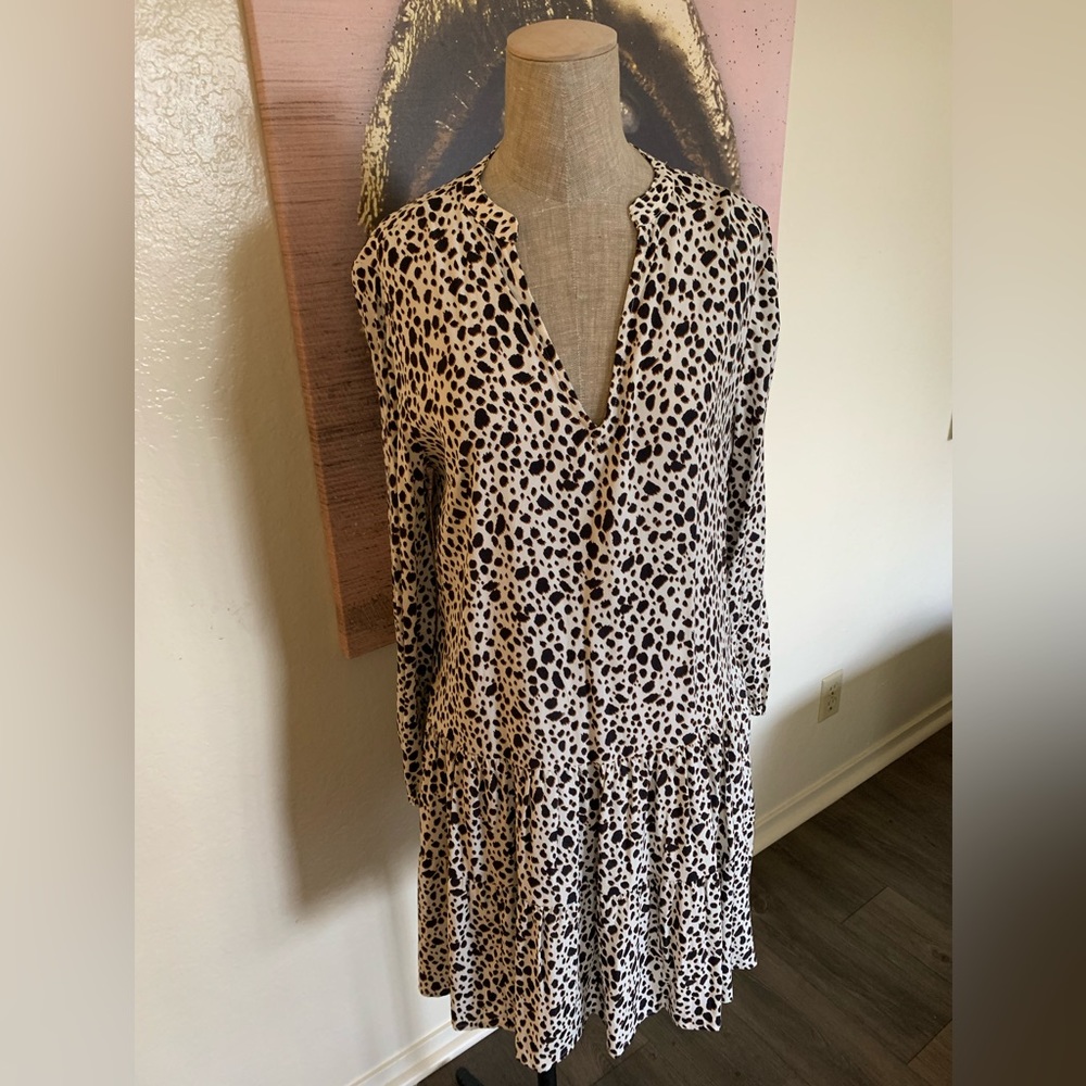 Gap Long Sleeve Mini Print Dress